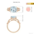 thumbnail image 4 of ANGARA Natural Criss Cross Shank Cushion 2.7 ct Aquamarine Engagement Ring in 14K Rose Gold for Women (Size-9mm) | March Birthstone, Anniversary, Jewelry Gift for Women | Natural Aquamarine Ring, 4 of 9