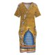 thumbnail image 3 of Vestido medieval suspendido de verano para mujer traje de manga larga con bolsillos, 3 of 6
