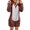 Coffee, variant on Tejiojio Casual Women's Shorts Clearance Women Long Sleeve Hooded Short Jumpsuit Pajamas Winter Warm Rompe Sleepwear