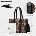 thumbnail image 5 of Teacher Tote Bag,Red Dog Art Footprint Teacher Utility Tote Bag,Large Work Tote Bags for Women with Multiple Pockets,Top Zipper Closure,13.8x10.6x6.7 Inch, 5 of 5