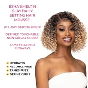 Esha Melt N Slay Daily Setting Hair Mousse – Tame Frizz & Flyaways, Long-Lasting Hold, Moisturize, 12 Fl Oz