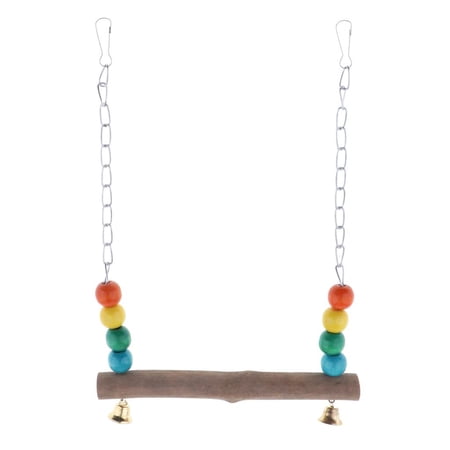 Colorful Bird Perch Chew Toy for Budgie Pkeet Cockatiel Cockatoo S