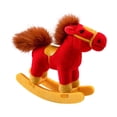 thumbnail image 2 of Fiocias Rocking Horse Animal Stuffed Animal Cushion Ornament Decor Simulation Softness Functional Suitable for Collection Living Room Office Bedroom Dec red, 2 of 8
