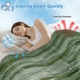 thumbnail image 3 of Vintage Green Cooling Blanket, Lightweight Breathable Summer Throw Blanket with Double Sided Cold Effect, Modern Geometric Abstract Art Picnic Beach Blankets Bed Sheet for Hot Sleepers 40"x60", 3 of 8