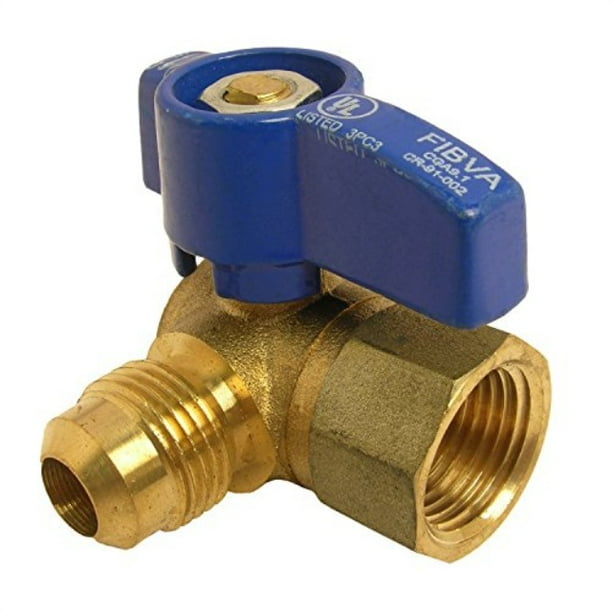 LASCO 101617 Angle Gas Ball Valve with 1/2Inch Flare and 1/2Inch