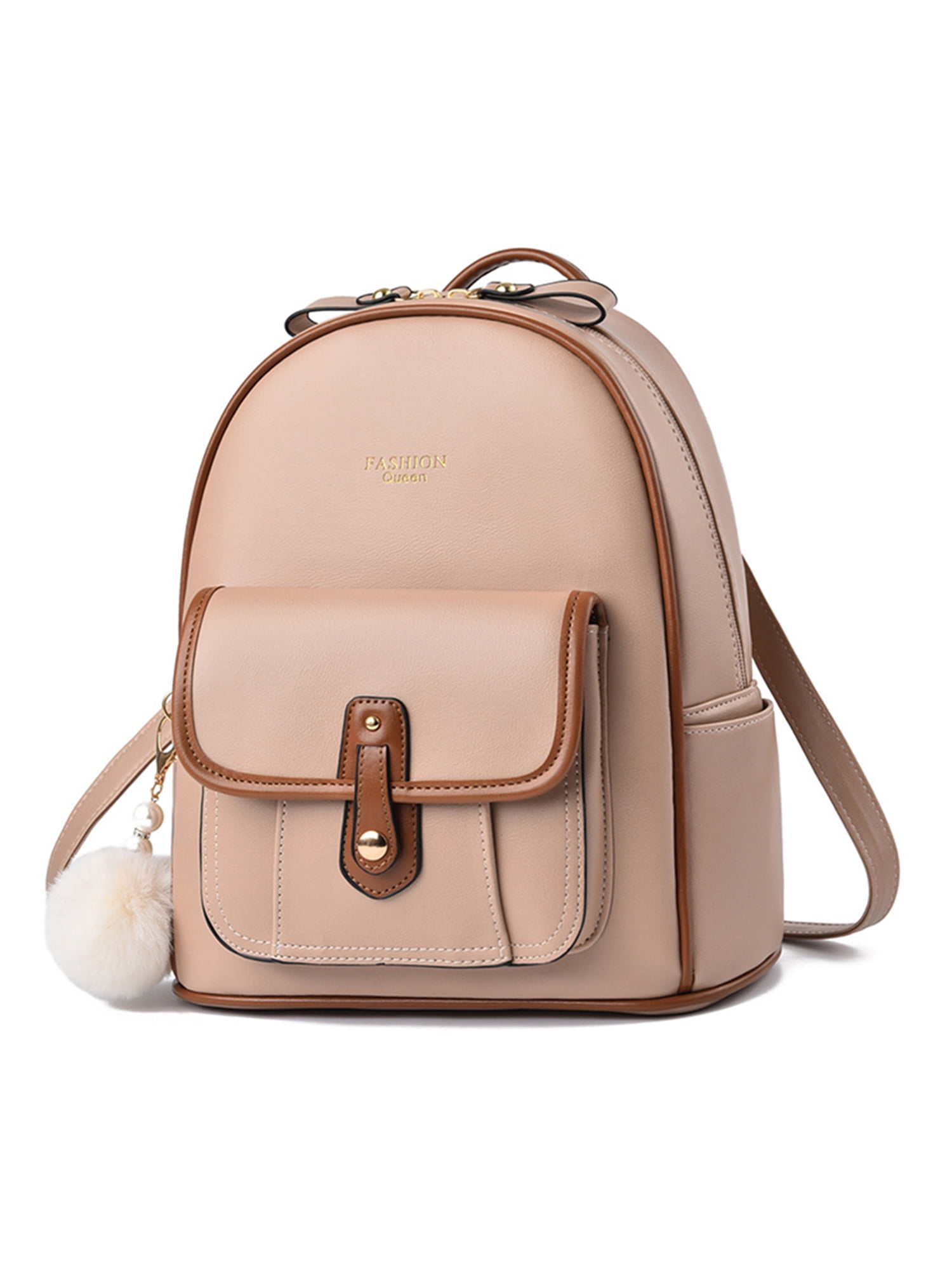 Fashion Mini Backpack Women Leather Double Straps Bag Handbag