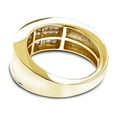 thumbnail image 2 of 14K Mens Natural 1 Ctw Sparking Diamonds Band Princess Cut Ring (Yellow Gold Size 10.5), 2 of 3