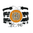thumbnail image 1 of Animal Cartoon Combination Pattern Bracelet Love Accessory Twisted Leather Knitting Rope Wristband, 1 of 3