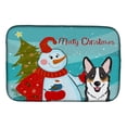 thumbnail image 1 of Carolines Treasures BB1875DDM Snowman With Tricolor Corgi Dish Drying Mat, 1 of 3