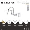 thumbnail image 7 of Kingston FB798SVLSP Serena Two-Handle 4-Hole 8" Centerset Kitchen Faucet with Side Sprayer in Brushed Nickel, 7 of 7