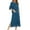Dark Blue, variant on Length Zipper Robes for Women Crew Neck Bathrobe Lightweight Full Long Loungewear Robe with Pockets