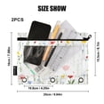 thumbnail image 3 of 2 Pack Pencil Pouch for 3 Ring Binder Zipper Pencil Case Floral Plant Flowers Clear Window Pencil Bag Organizers, 3 of 6
