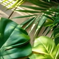 thumbnail image 6 of JEUXUS Waterproof Round Tablecloth with Palm Leaves Design White, 6 of 8