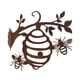 thumbnail image 1 of Matsuzay Decoración de perro de jardín de acero de silueta animada para cerca de pared casa exterior Decoración del hogar colmena marrón, 1 of 1