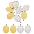 thumbnail image 1 of Uxcell 10 Pcs Bandejas de colgante para hacer joyas, 30 x 40mm Pendientes en blanco de aleación de zinc, 1 of 6