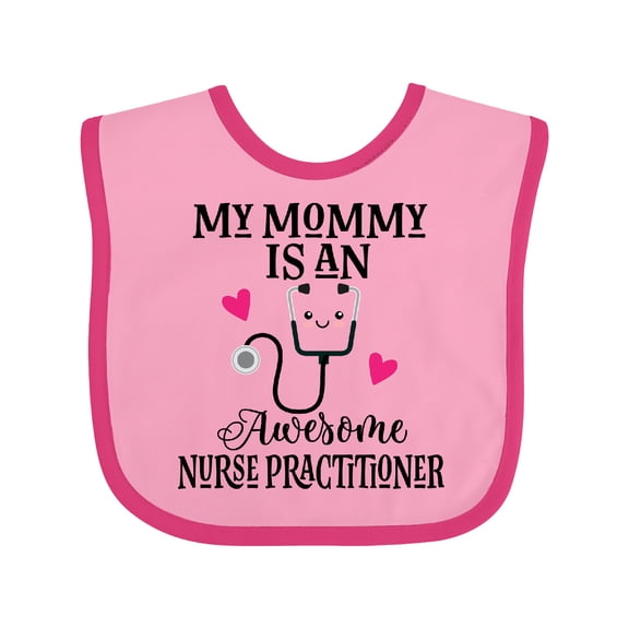 Inktastic Nurse Practitioner Mommy for Daughter Girls Baby Bib