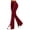 Wine, variant on SeekIslan Womens Side Stripe Flare Leggings High Waist Split Hem Yoga Pants with Contrast Piping