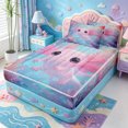 thumbnail image 2 of Manfei Kawaii Axolotl Zipper Twin Comforter Sets with Fitted Sheet and 2 Pillowcases,Ocean Amphibian Print Zipper Bedding Set,Reversible,4 Pieces, 2 of 7