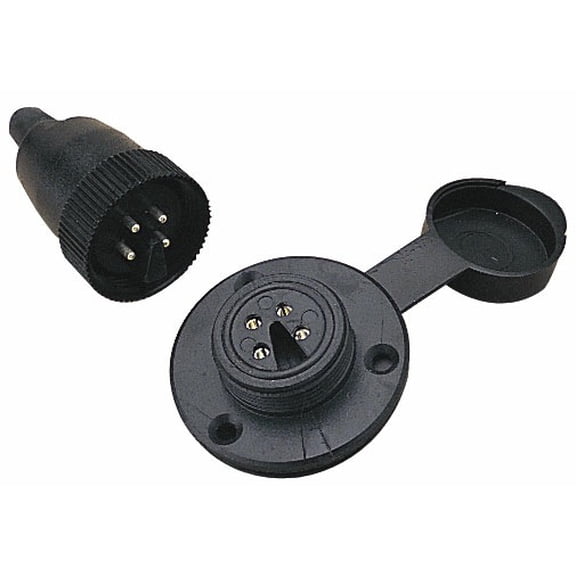 New Polarized 4-pin Electrical Connector sea-dog Line 426234-1 2-1/16" x 1-7/8" x Pins 4 5A Fastener #5 FH