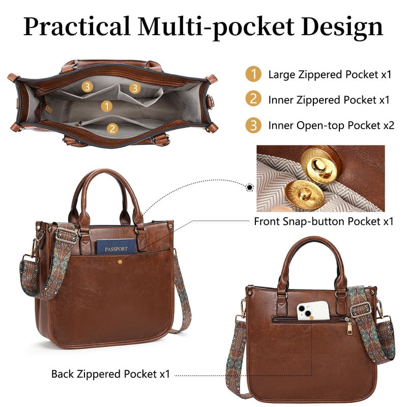 GAEKEAO Crossbody Bags for Women Leather Top Handle for Ladies Tote Shoulder Bag Satchel Purse with Adjustable Strap