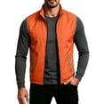 thumbnail image 3 of Thousandth Men's Lightweight Zip Up Outdoor Vest Sleeveless Windproof Golf Tops Travel Outerwear Gilet with Reflective Trim, 3 of 8
