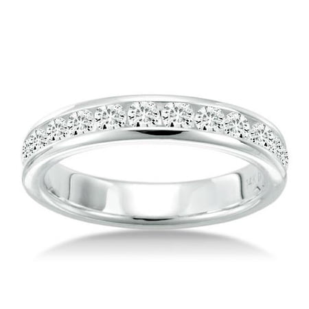 3/4 Carat Channel-Set 14kt White Gold Band