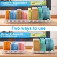 thumbnail image 1 of Expandable Food Container Lid Organizer Large Capacity Adjustable 10 Dividers Detachable Lid Organizer Rack for Cabinets Cupboards Pantry Shelves Drawers to Keep Kitchen Tidy White(Patent Pending), 1 of 5