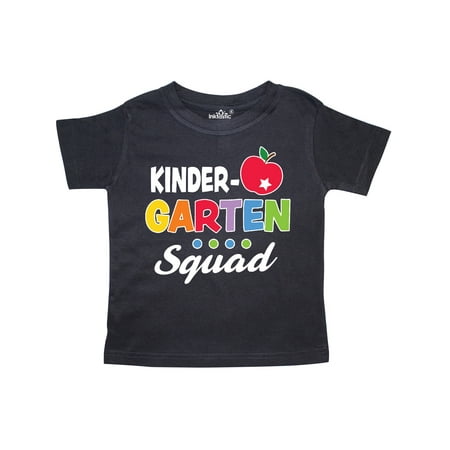 

Inktastic Kindergarten School Squad with Apple and Star Gift Toddler Boy or Toddler Girl T-Shirt