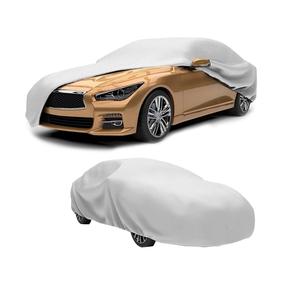 Aniceparthy Car Cover Fit for Sedan/MPV/SUV, Dust-Proof Protection,PEVA,Waterproof All-Weather Rain Snow UV Sun Protector Indoor Outdoor,Gray,XL