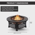 thumbnail image 3 of Pure Garden Outdoor Fire Pit with Spark Screen, Poker, and Cover (Bronze), 3 of 8