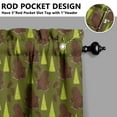 thumbnail image 5 of Funny Bigfoot Kitchen Curtains for Windows – Retro Forest Mountain Cabin Decor, Mythical Creature Window Drapes for Nature Lovers, Rustic Camping Themed Curtain Panels, 5 of 6