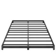 thumbnail image 4 of Bedofmine Queen Bed Frame 4 Inch Low Metal Platform with No Box Spring, Rounded Legs, Black, 4 of 9