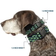 thumbnail image 2 of Buckle-Down Pet Collar, Dog Collar Plastic Buckle, Abstract Scribble Black Blue Neon Green, 9.5 to 13 Inches 1.0 Inch Wide, 2 of 8