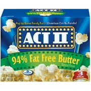ACT II PALOMITAS PARA MICROONDAS 94% FAT FREE BUTTER NATURAL