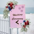 thumbnail image 4 of Abbraccia 2 Pieces Wedding Arch Flowers Welcome Sign Decoration Corner Flowers Artificial Flowers for Ceremony Birthday Window Ornament Red, 4 of 8