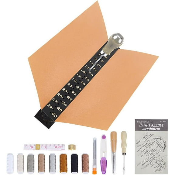 11.8inch Signature Punching Tools Book Binding Tools with Scales Punching Holes Tool Bookbinding Kit with Thread for DIY Crafts Notebooks Journals Planners Books