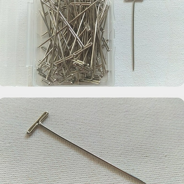  ULTECHNOVO 100pcs Wig T-pin Pin for Sewing Wig