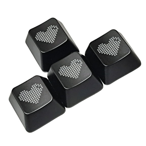 Zeiwohndc OEM Transparent Heart Keycaps WASD Keycaps For Mechanical Keyboards 4PCS