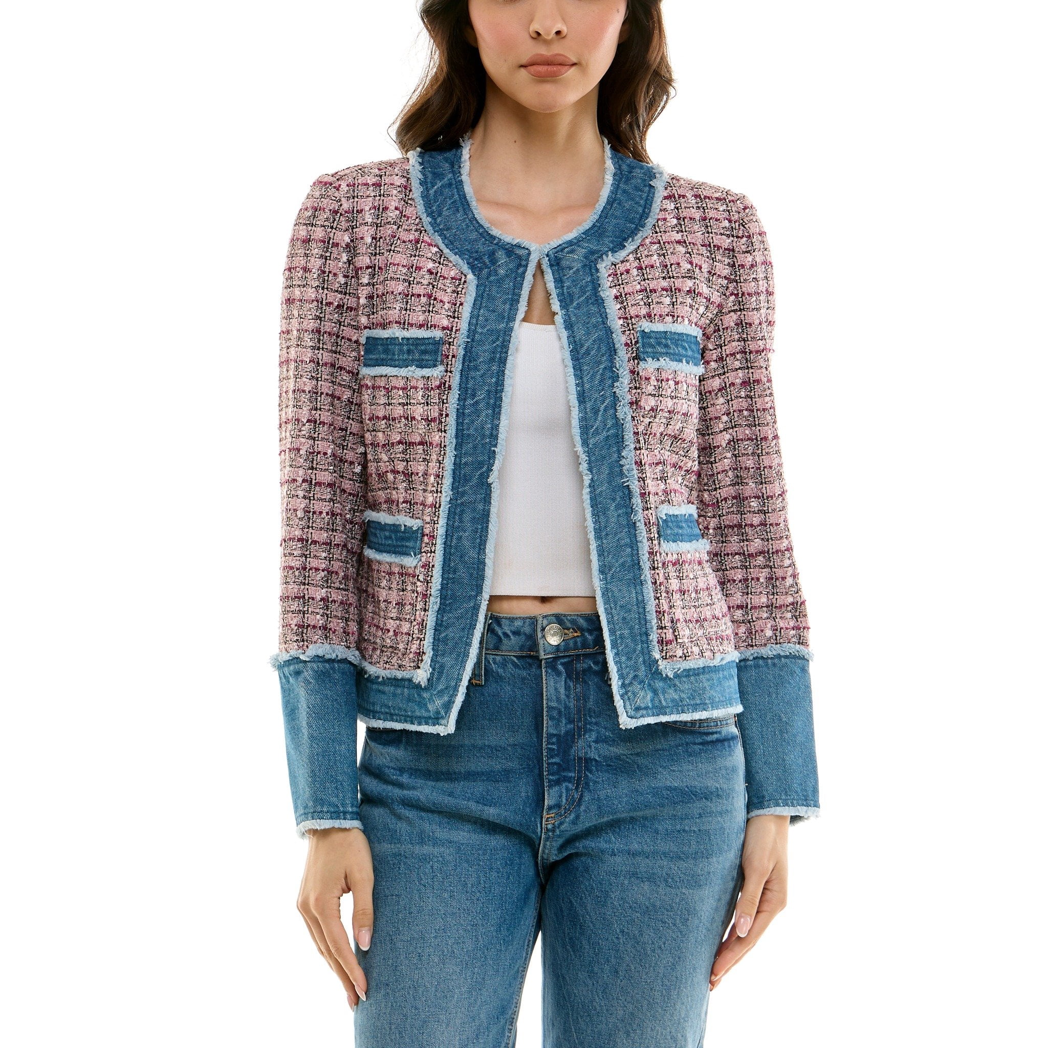 Nanette Lepore Women's Tweed Denim Jacket, Sizes S-XL