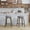 26" Gray, variant on Noble House Florin 30" Swivel Backless Counter Height Bar Stools with Upholstered Seat & Bentwood Legs, Gray, Set of 2
