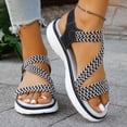 thumbnail image 6 of Lightweight Breathable Platform Sandals with Elastic Straps for Women Casual Fashion Thick Sole Outdoor Comfort, 6 of 9