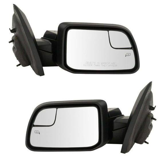 TRQ Mirror Power Heated Puddle Spotter Pair Set of 2 for 11-14 Ford Edge New MRA09035