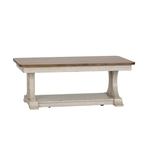 Farmhouse Reimagined White Rectangular Cocktail Table