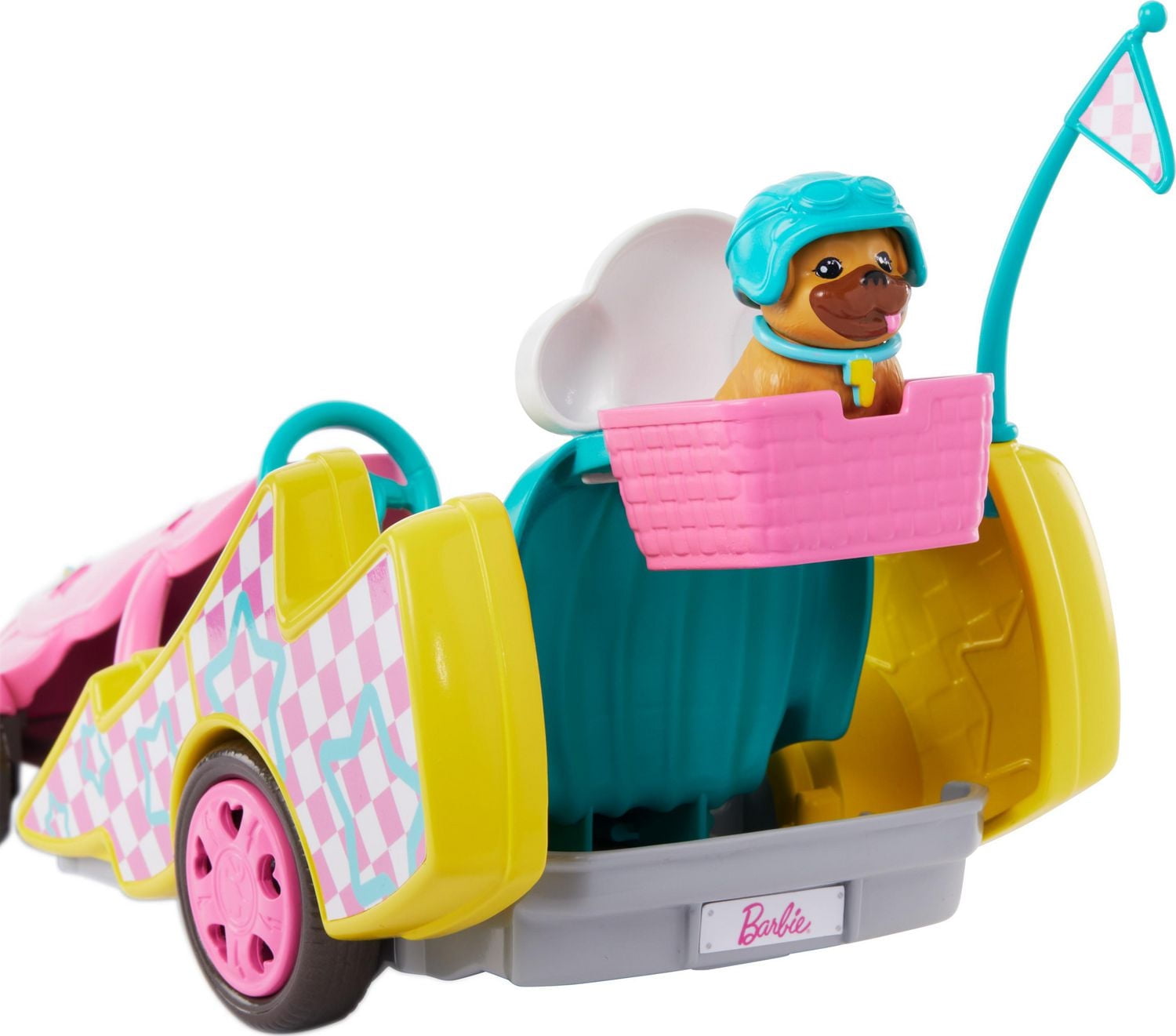 Barbie Stacie Racer Doll with Go-Kart Toy Car, Dog, Accessories, & Sticker Sheet