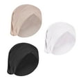 thumbnail image 3 of 3 Pcs Muslim Inner Hijab Caps Women Solid Color Under Hijab Caps Stretchy Breathable Full Cover Undercap Tube Bonnet, 3 of 7
