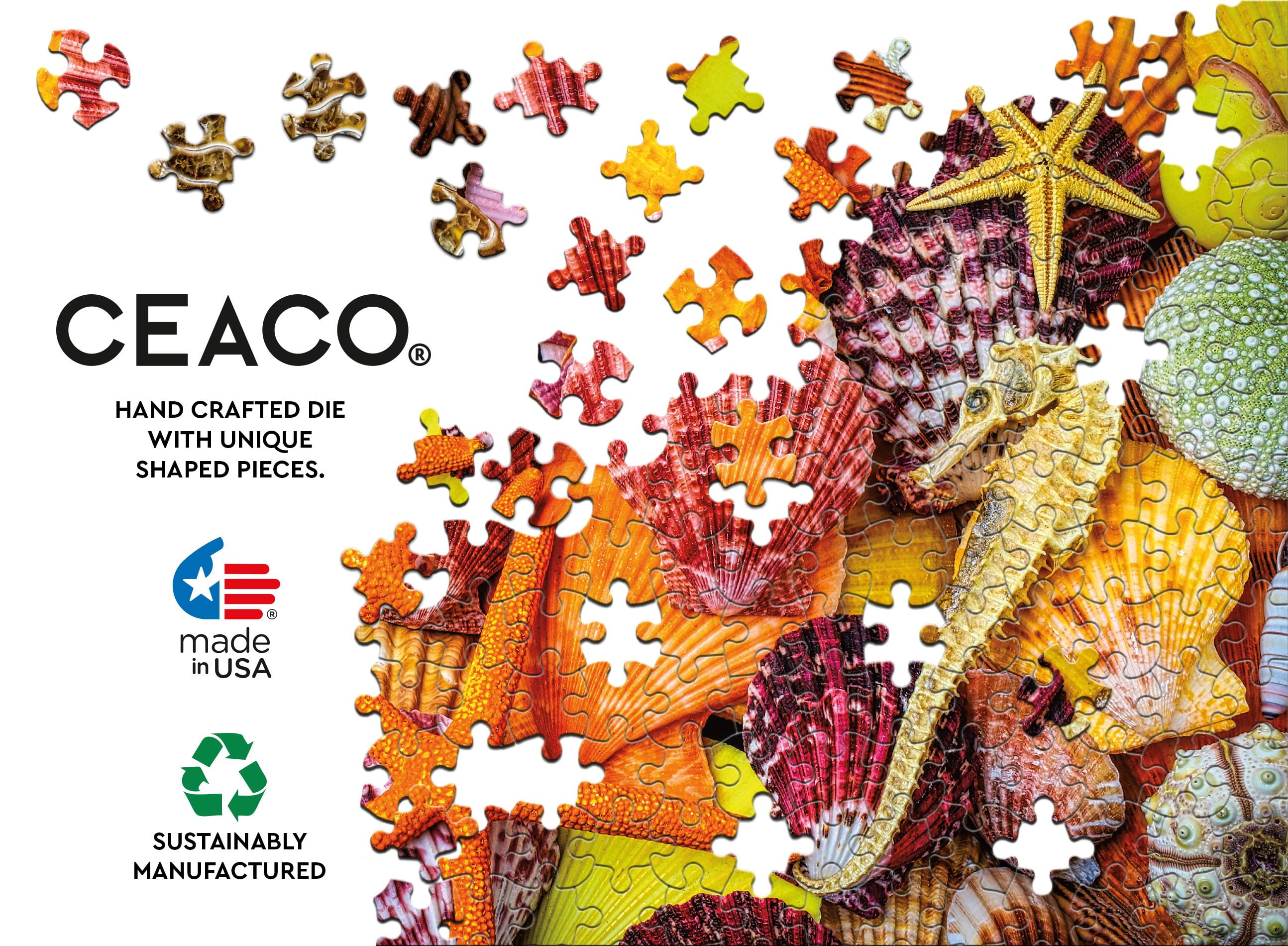 Ceaco Starfish and Shells Sensory (Garry Gay) 750 Piece Interlocking Jigsaw Puzzle