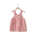 thumbnail image 2 of Mifsaly Toddler Boys Girls Cotton Overalls Adjustable Strap Button Jumpsuits Classic Loose Fit Solid Color Casual Playwear, 2 of 5