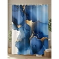 thumbnail image 4 of Marble Dark Shower Curtain, Blue Abstract Stone Texture Natural Crack Modern Waterproof Shower Curtain Set with 12 Hooks Lightweight Washable Fabric Shower Curtains for Bathroom 48x72 Inches, 4 of 6