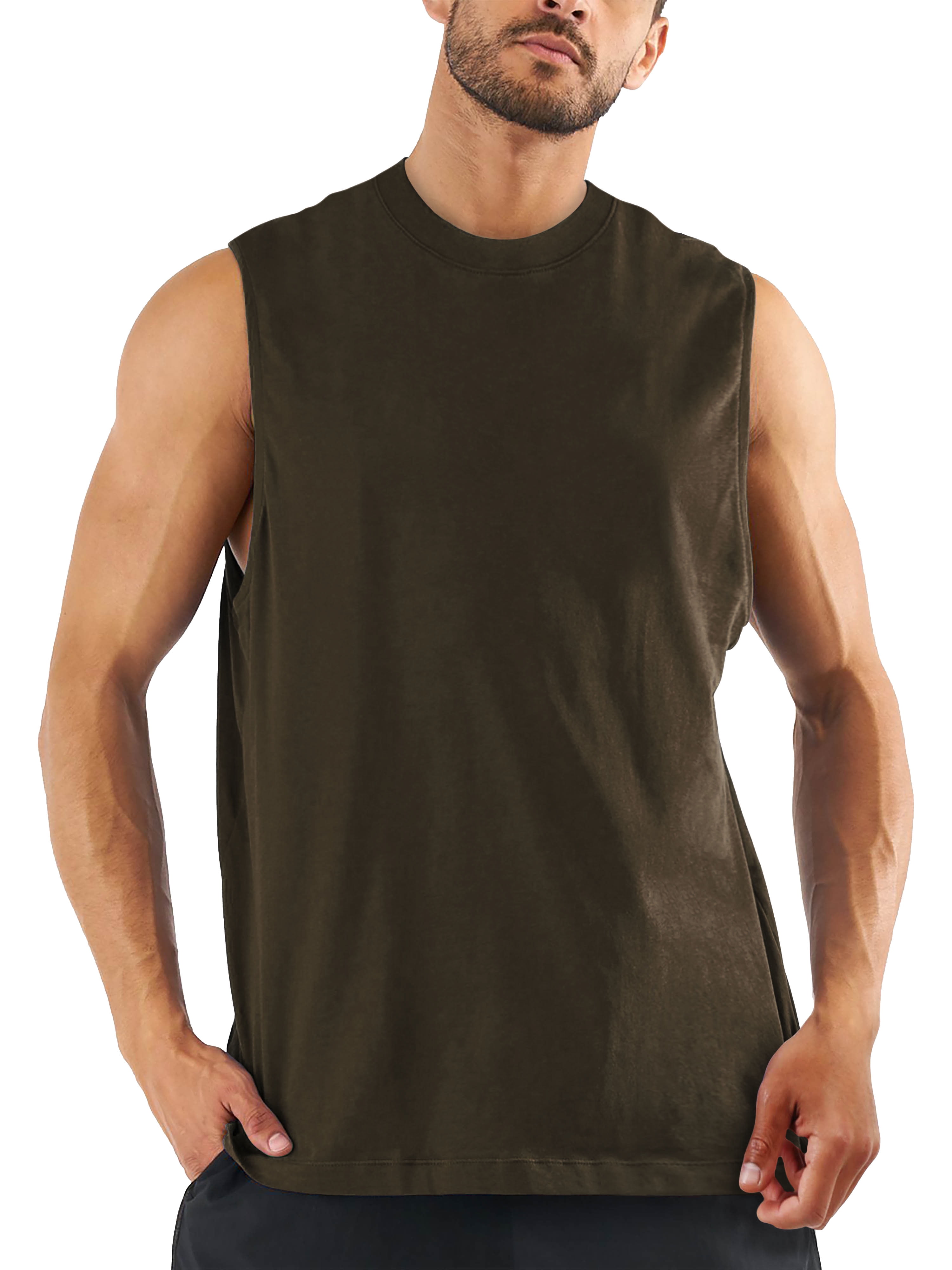 Ma Croix Mens Sleeveless Casual Muscle Tank Top Premium Cotton For