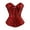 Halloween corset - Red, variant on Gyujnb Women's Floral Jacquard Strapless Ruffle Overbust Corset Boned Bust Support Waist Cincher Fairy Halloween Nightclub Bustier Top,6XL